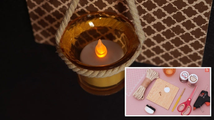 DIY Decorative Candle Holder Made From Basic Materials