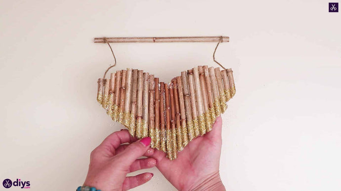 How to Craft a Glitter-Dipped Hanging Twig Heart for Valentine’s Day Decor in 5 Steps