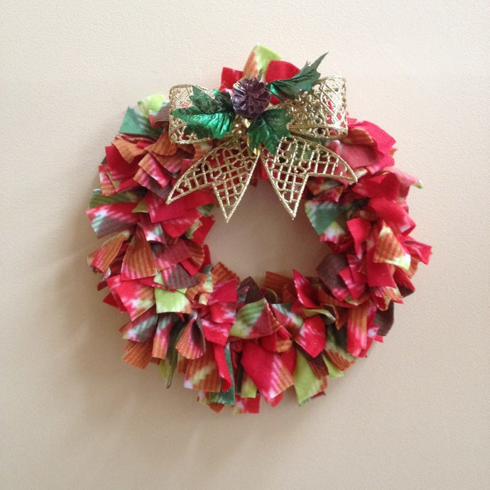 Fleece Christmas Wreath