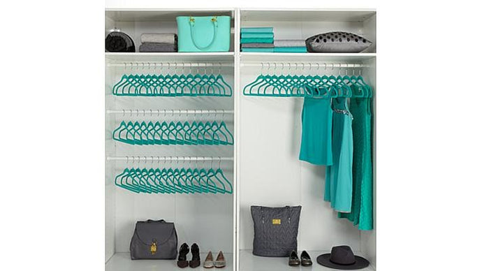 Huggable Hangers Closet Makeover Set 60 Suit Hangers by HSNtv (4 years ago)