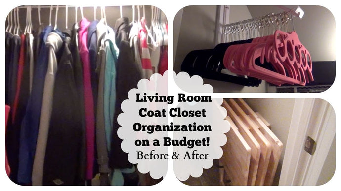 Small Under-the-Stairs Living Room Coat Closet Organization on a Budget! Before & After! by A Place to Nest (5 years ago)