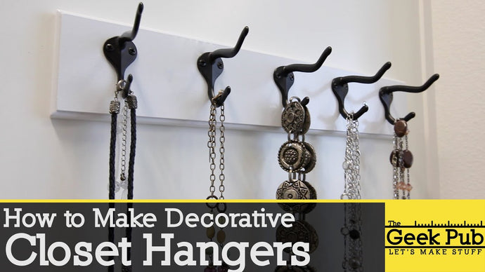 In this video Mike from TheGeekPub shows you how to make Decorative Closet Hangers (some people call these hook racks or hook rails)