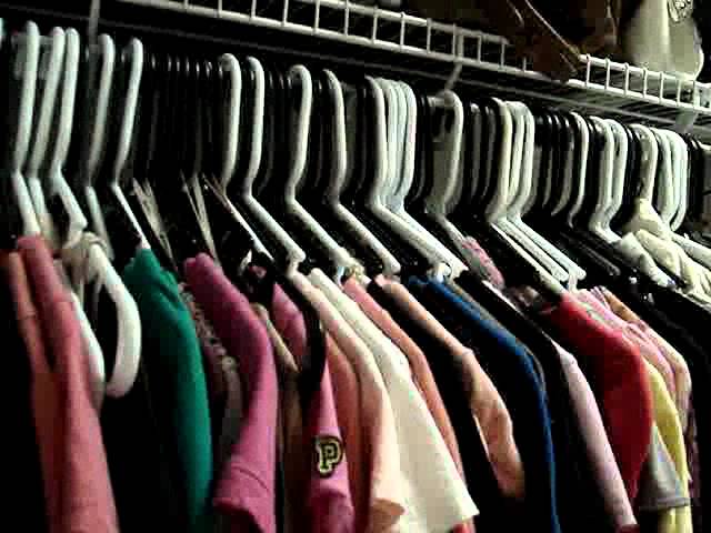 Ditching old plastic hangers for Real Simple hanger