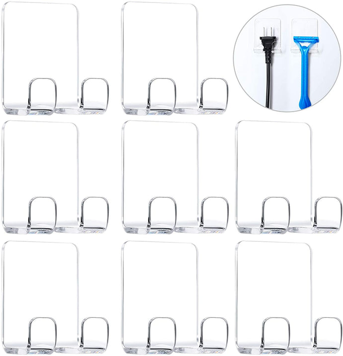 Self adhesive razor holder hooks