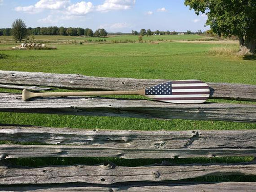 Wood American Flag, American Flag Oar - 48
