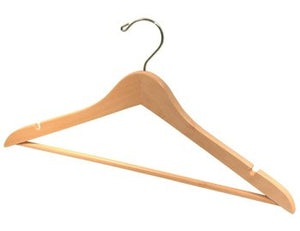 18" Suit Hanger with Fixed Trouser Bar - Box of 100