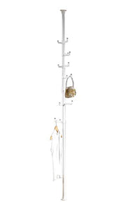 PRINCE HANGER One Touch Coat Rack, White, Steel