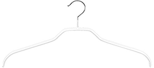 Mawa by Reston Lloyd Silhouette Series Non-Slip Space Saving Clothes Hanger for Shirts and Dresses, Style 41/F, Set of 12, White