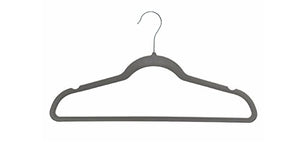 Concepts Grey Velvet Hanger 30 Pack Premium Quality for Coats, Jackets, Suits, Pants & Dresses