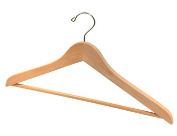 Natural finish wood suit hanger - Medium Box of 50