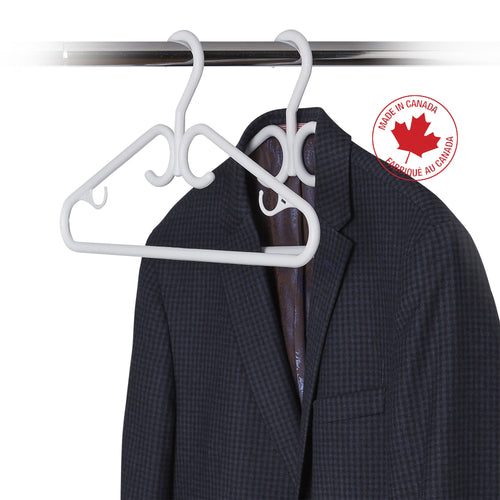 10 Pack Plastic Deluxe Coat Hanger - Style 2295
