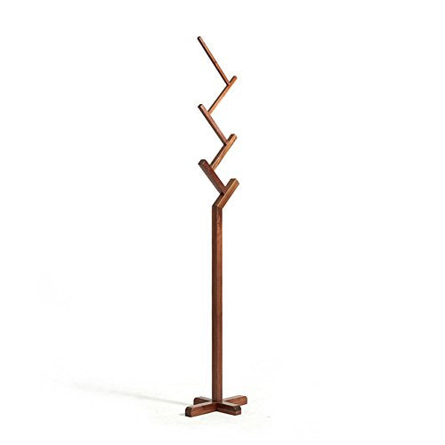 LXLA- Tree Branch Coat Rack Floor-standing Clothes Shelf Simple Vertical Hangers Assembled Wooden White Oak Wood Color Retro Color 187×40×30 Cm (Color : Retro color)
