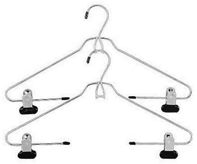 Whitmor Skirt & Blouse Hangers Vinyl Coated Black 1.3