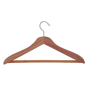 Household Essentials 26507 CedarFresh Deluxe Red Cedar Wood Coat Hanger with Fixed Bar