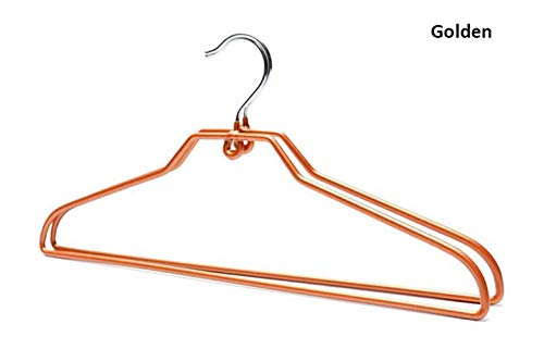 Xyijia Hanger 10 Pcs/Lot Space Saving PVC Coated Metal Clothes Hanger, Non Slip Thick Colorful Metal Coats Hanger