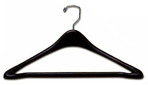 Only Hangers Black Plastic Contoured Suit Hanger 17
