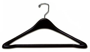 Only Hangers Black Plastic Contoured Suit Hanger 17" (black)