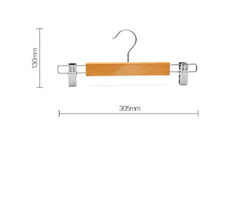 LCYCN hanger Wood Hangers, Natural Finish Widening The Shoulder Without Hanging Clothes 360 Degree Swivel Chrome Hook -10Pack,B