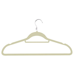 Honey-Can-Do HNG-02000 Cascading Velvet Touch Suit Hanger, 3-Pack, Ivory