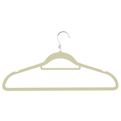 Honey-Can-Do HNG-02000 Cascading Velvet Touch Suit Hanger, 3-Pack, Ivory