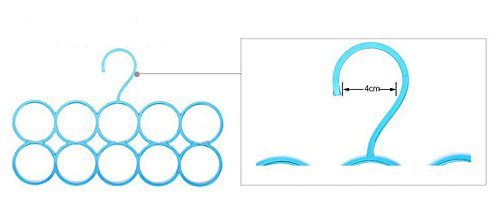 Kentop Scarf Hanger Storage Organizer Rack Scarves Neck Ties Belts Shawls Accessories - 10 Loops