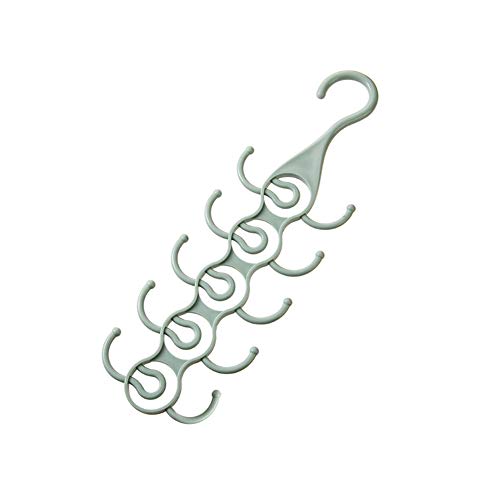 Aland 5 Layers Multifunctional Scarf Necktie Belt Wardrobe Clothes Storage Rack Hanger Belt Hanger with Hook Hanger Multifunctional tie Hook Bag Storage Rack Green
