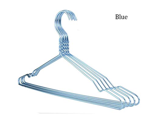 Xyijia Hanger ?10 Pcs/Lot Fancy Aluminum Metal Hanger for Clothes, Light Space Saving Dress Twisted Hanger with Notches