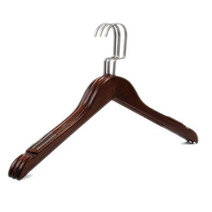 Xyijia Hanger 10Pcs/Lot 38Cm/44.5Cm Adult Vintage Solid Wood Clothes Rack, High Grade Anti-Skid and No Scratches, Men and Women Wooden Hangers