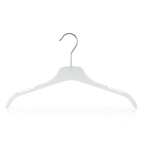 HANGERWORLD 15 Black 13.7inch Plastic Coat Clothes Garment Pants Skirt Hangers Adjustable Clips