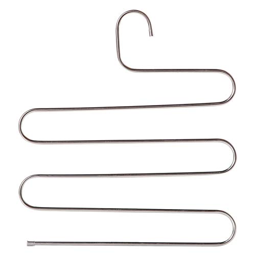Kexinfan Hanger S Type Multi-Layer Trousers Rack Stainless Steel Multifunctional Pants Hanging Home Wardrobe Storage Hanger Hanging Pants Shelf Trousers Rack