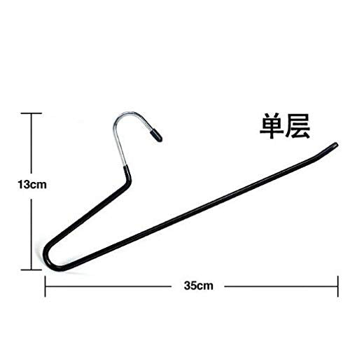 Xyijia Hanger 5Pcs/Lot 35Cm Black Metal Dip Hanger Pants Single Double Slip-Resistant Hangers for Clothes Racks