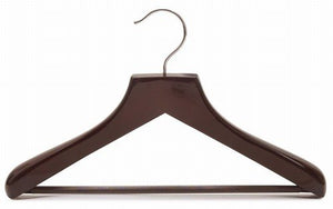 Only Hangers Petite Size Wooden Suit Hangers, Walnut Finish Box of (6)