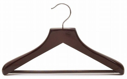 Only Hangers Petite Size Wooden Suit Hangers, Walnut Finish Box of (6)
