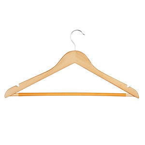 EZ-DO Premium Wooden Suit Hangers Value Pack of 24