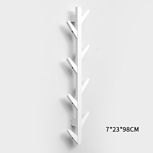 Coat Racks Modern DIY Entryway Wooden Clothing Rack Stand Hat Scarves Corner Hall Umbrella Tree for Bedroom Living Room Office Storage Rack,White,8Hook