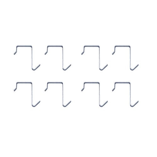 HanLingGG Over the Door Hanger Hook 8 Pack Silver Pocket Chart Hanging Hooks Metal Space Saving Organizer for Coat Towel Bag Robe Clothes