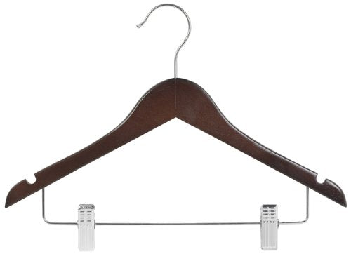 Only Hangers Junior Wood Suit Hangers Walnut Finish Box of 25