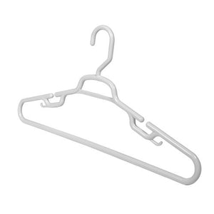 19" Heavy Duty Plastic Hangers - Set of 12 - White By Merrick