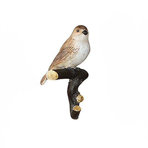 Creative Retro Bird Hooks Wall Hanger for Bag Key Clothes Bathroom Kitchen Towel Holder Wall Mount Resin Hanger Rack Decoration Wedding Gift (C)