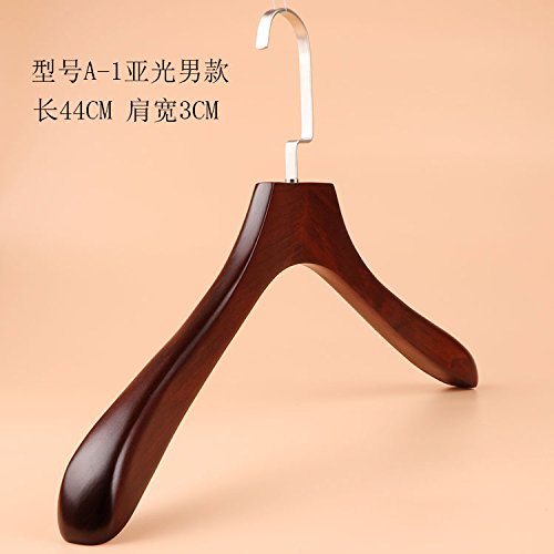Kexinfan Hanger High-End Clothing Store Solid Wood Hanger Adult Men Women Wooden Non-Slip Hanger Clothes Hanger Wooden Hanger, 1, A-1 Male Models