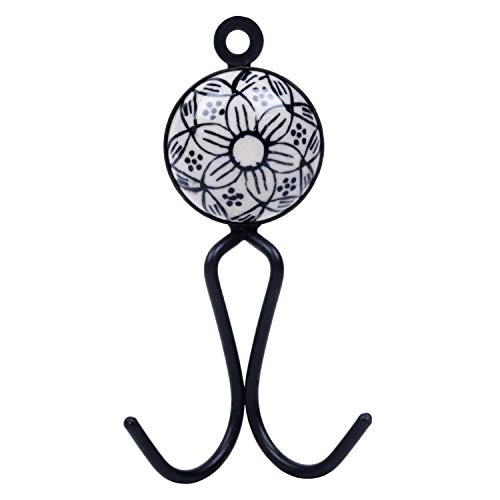 Meeraaki Set of 2 Hand Painted Ceramic Coat Hanger