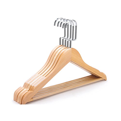 SE7VEN Solid wood coat hanger Retro-skid seamless wooden racks Household clothing hanger Clothesline prop-F