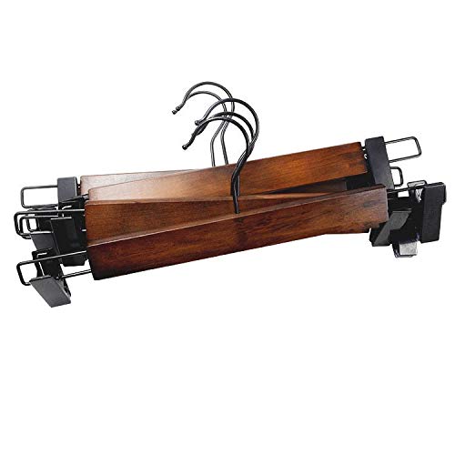 Kexinfan Hanger C Pants Folder Wooden Pants Rack Solid Wood Clothes Hanging Wood Drying Rack No Trace Anti-Slip Pants Clip Clothing Store Hanger, 28Cm Flat Hook Pants Clip
