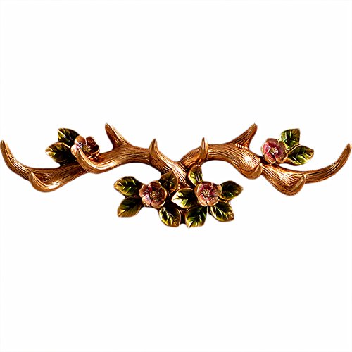 Vintage Cast Deer Antlers Wall Hooks ( 10 HOOKS) Coat Rack Hook for Hat Scarf Bag Key Clothes Bathroom Kitchen Towel Holder Christmas Reindeer Deer Hanger Rack Wall Decoration Wedding Gift (Golden)