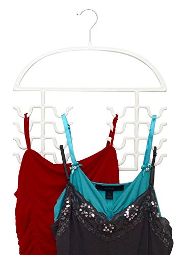 DR. ORGANIZER 3pc Tank Top Closet Organizer Hangers, White Resin, USA Patented