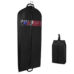 Syeeiex 60 Inch Garment Travel Bag Dust Cover Dress Bag with Zipper Pockets and Shoe Bag for Tuxedos Gown Dress Suit Travel and Storage
