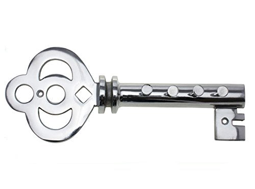 Decorative Wall Mounted Key Holder - Multiple Key Hooks Rack - Hand Cast Aluminum - Modern Theme - Polished Finish - with Screws and Anchors - by Comfify