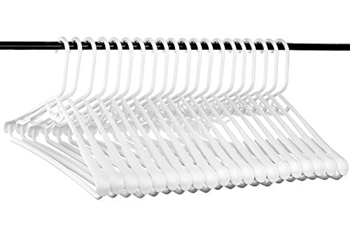 Best Wide Shoulder Heavy Duty Plastic Hangers, USA Made Strong and Long Lasting Hangers, Set of 20
