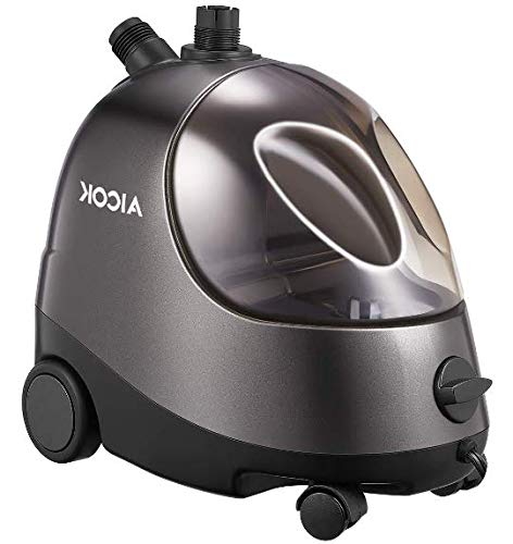 AICOK Garment Steamer, Steamer for Clothes, 68 OZ Large Water Tank Standing Steamer, 1500W Clothes Steamer, Clothing Steamer with Fabric Brush, Garment Hanger and Retractable Pole