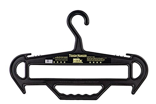 Tough Hanger (Black) 100% USA Made, Ultimate Unbreakable All-Purpose Premium XL Large Heavyweight Standard Hanger The Only Hangers on The Market with a Built in Carry Handle Holds 150 Pounds